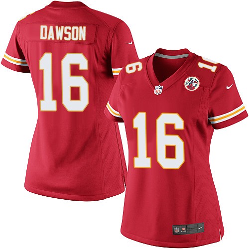 Women's Elite Len Dawson Nike Jersey Red Home - #16 NFL Kansas City Chiefs